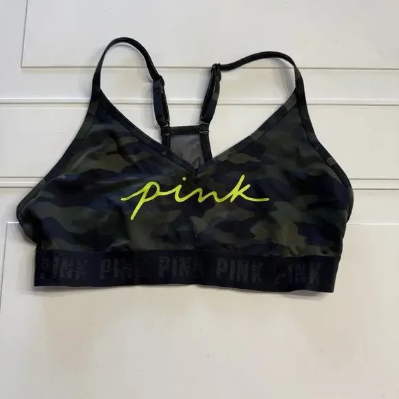 PINK Victoria Secrets Ultimate Womens Camouflage Sports Bra Size Small - Picture 1 of 3
